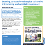 Starting to transform hospice culture by introducing a rehabilitative approach