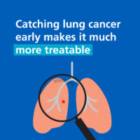 lung tile showing a pair of cartoon lungs with a magnifying glass over them. The copy says 