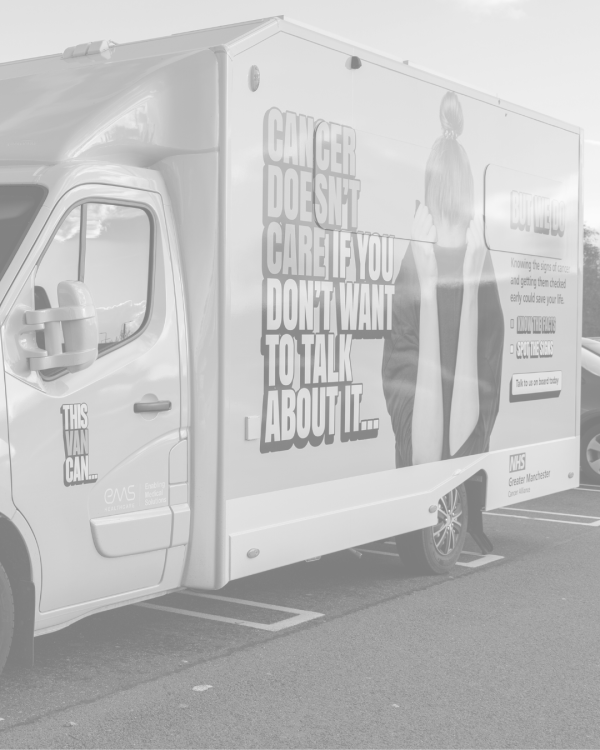 A black and white photo of this van can