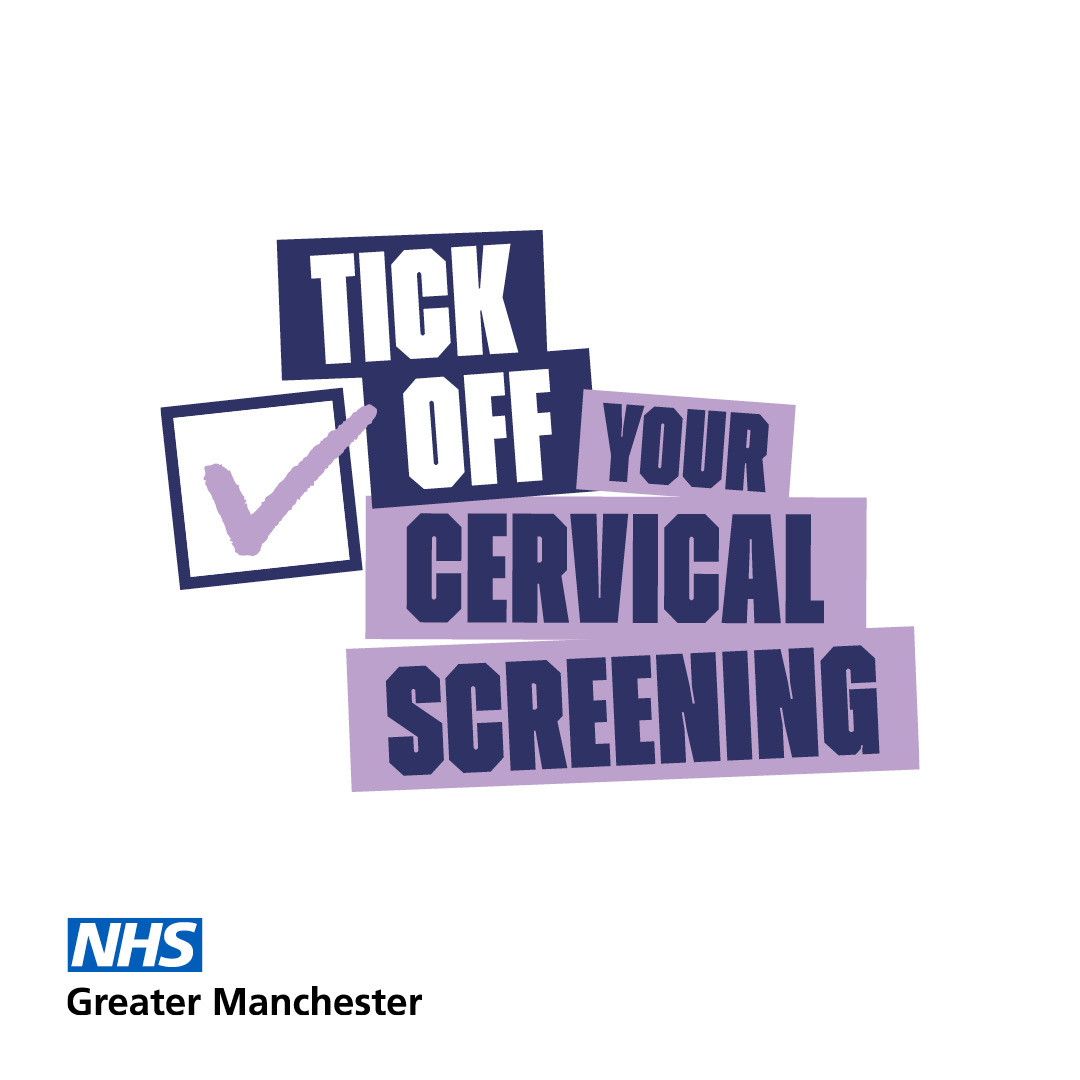A box with a tick in it and the words Tick Off Your Cervical Screening